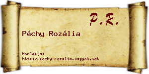 Péchy Rozália névjegykártya