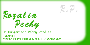 rozalia pechy business card